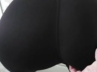 Naughty Teacher Teases student's Dad and let him cum on her Leggings