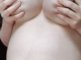 Pregnant Belly Button Fetish swollen boobs huge areolas - AerieKristina - Teaser