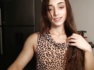 amatør, webcam, brunette