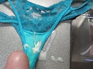 Great compilation of cumshots on my beautiful wife's used panties, mature 58 year old latina milf