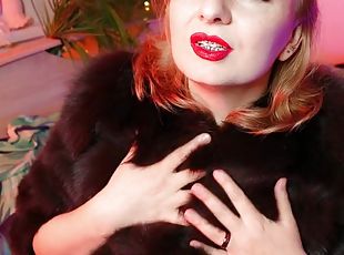 FUR SOUNDS fetish video of touching fur coat - relaxing ASMR