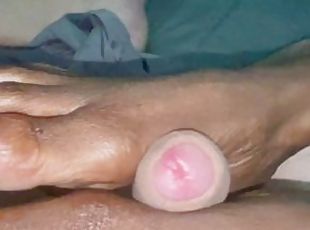 Foot job from step daughter