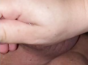 Jacking daddy’s dick off
