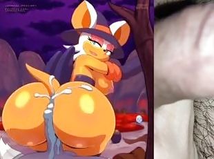 Rouge the Bat from Sonic gives Buttjob