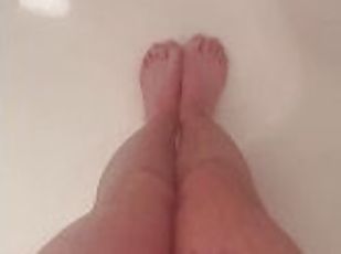 bañando, amateur, adolescente, pies, universidad, británico, fetichista, ducha, a-solas, piernas
