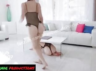 PLAYFUL SCHOOL GIRLS HOME ALONE WITH THE POOL GUY