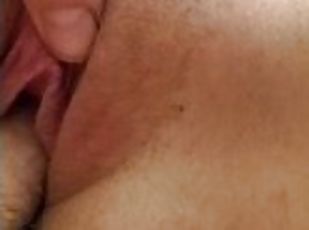 klitoris, onani, orgasme, amatør, leke, cum, petite, dominans, små-pupper