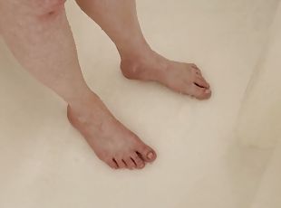 kąpiel, żona, amatorskie, mamuśki, stopy, fetysz, prysznic, solo