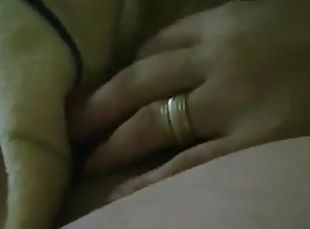 Stepmoms hand slips under the blanket, jerks off her stepsons cock for real