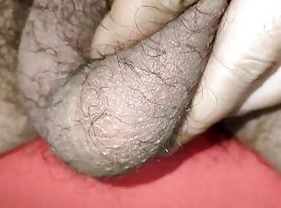 Twink hairy balls - ballsack close up